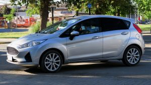 A sliver 2019 Ford Fiesta