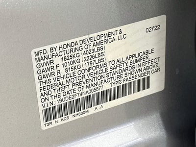 2022 Acura ILX w/Premium Package