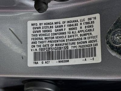 2016 Honda Civic Sedan LX