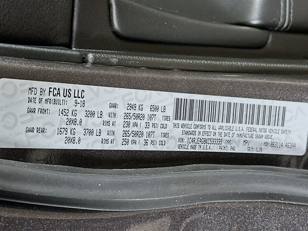 2019 Jeep Grand Cherokee Altitude