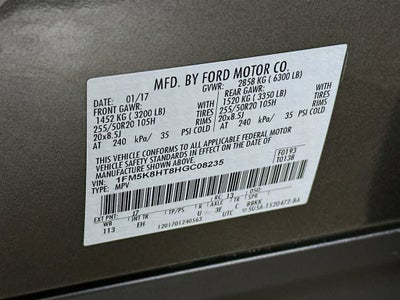 2017 Ford Explorer Platinum