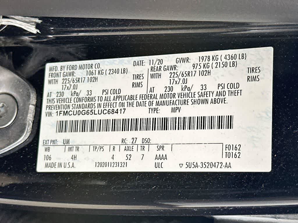 2020 Ford Escape SE