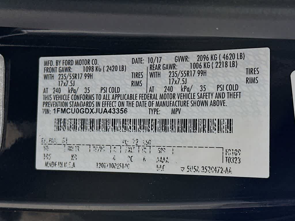 2018 Ford Escape SE
