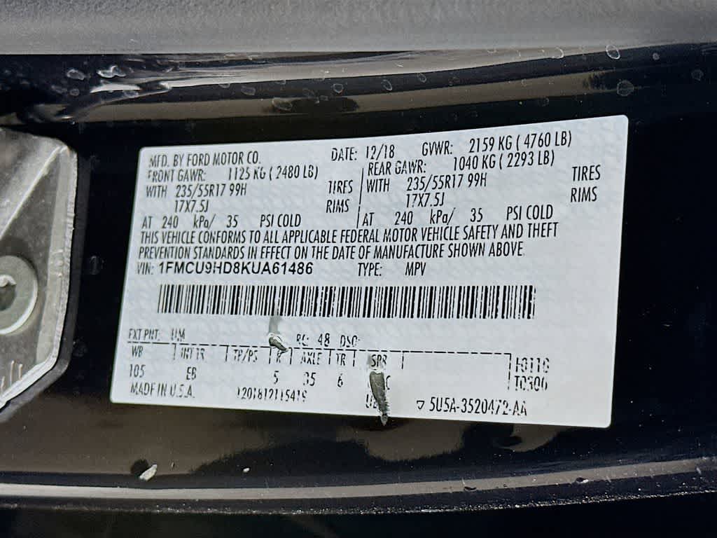 2019 Ford Escape SEL