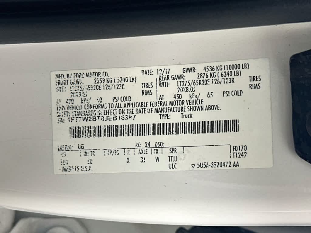 2018 Ford Super Duty F-250 SRW LARIAT