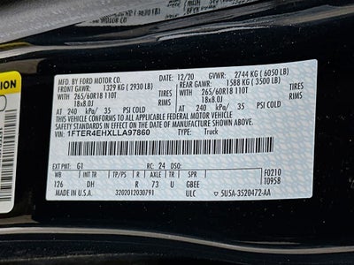 2020 Ford Ranger LARIAT