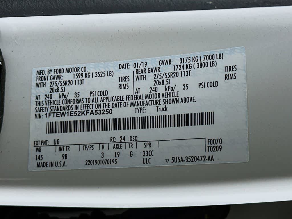 2019 Ford F-150 Platinum