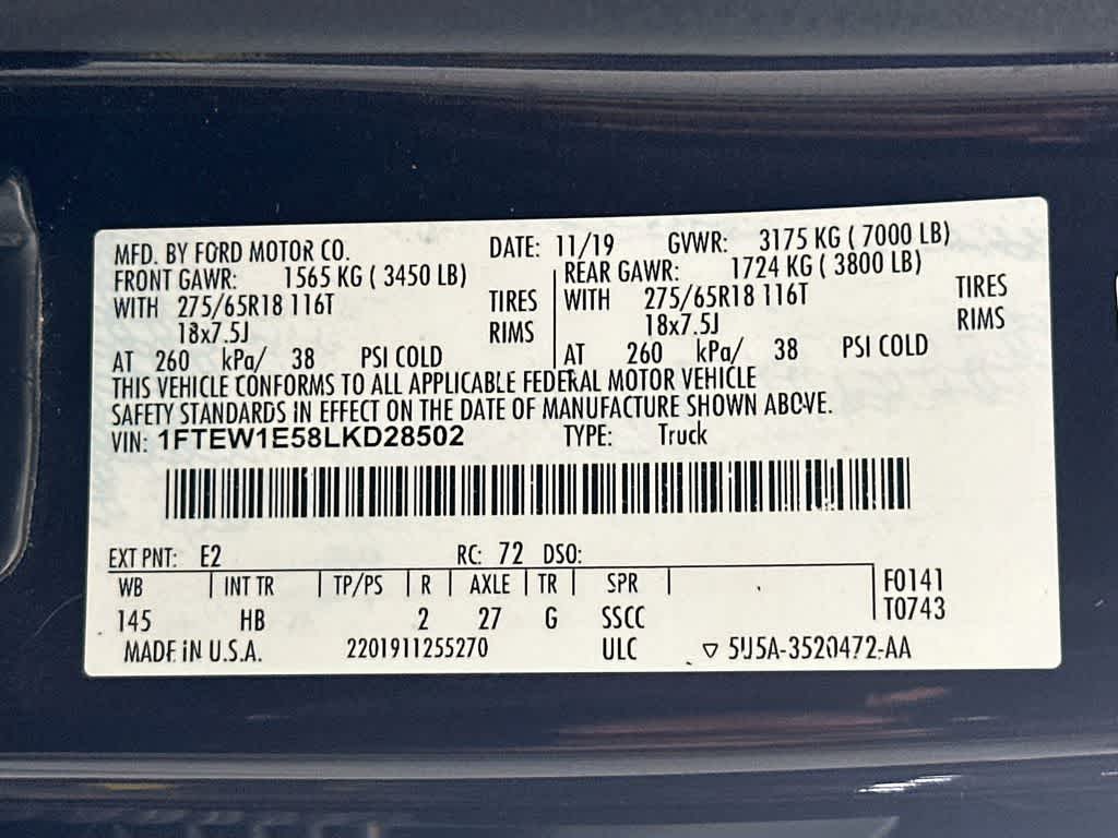2020 Ford F-150 LARIAT