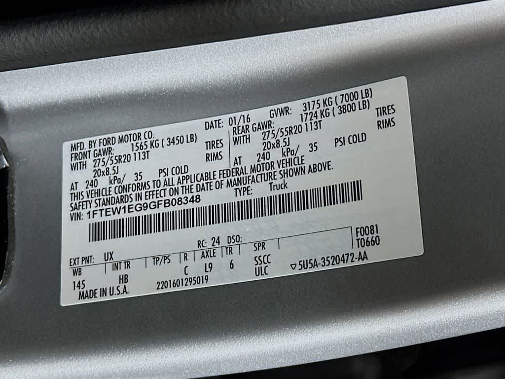 2016 Ford F-150 Lariat