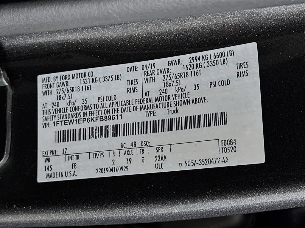 2019 Ford F-150 XLT
