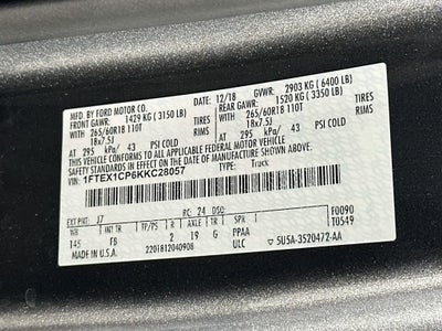 2019 Ford F-150 XLT