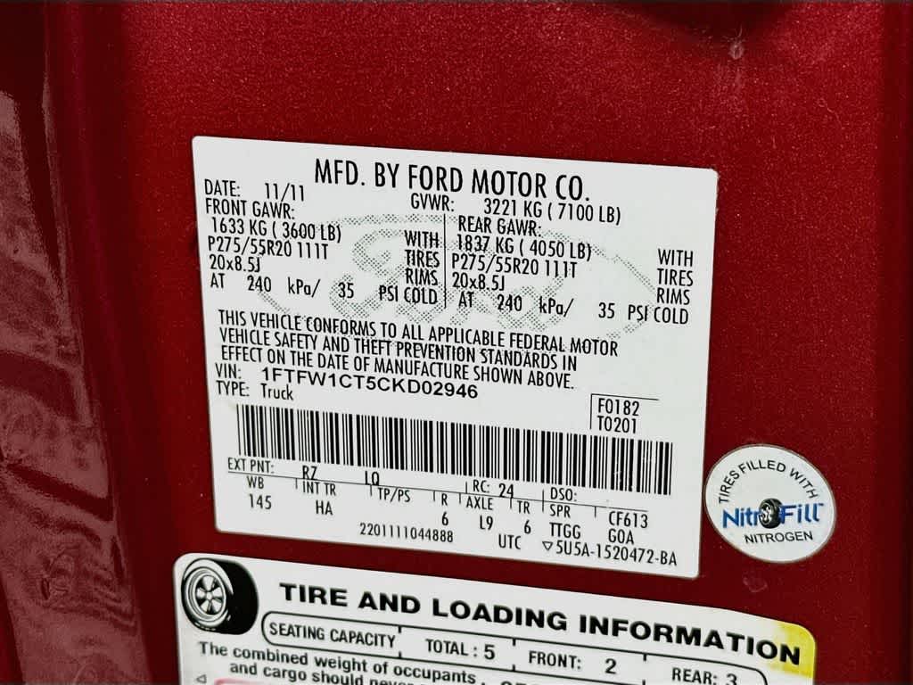 2012 Ford F-150 Lariat