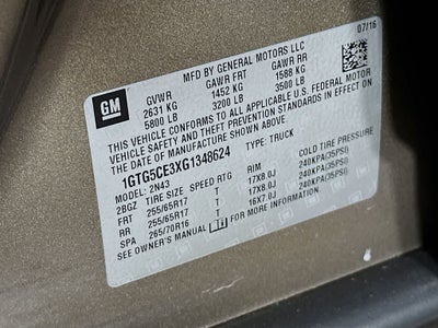2016 GMC Canyon 2WD SLE