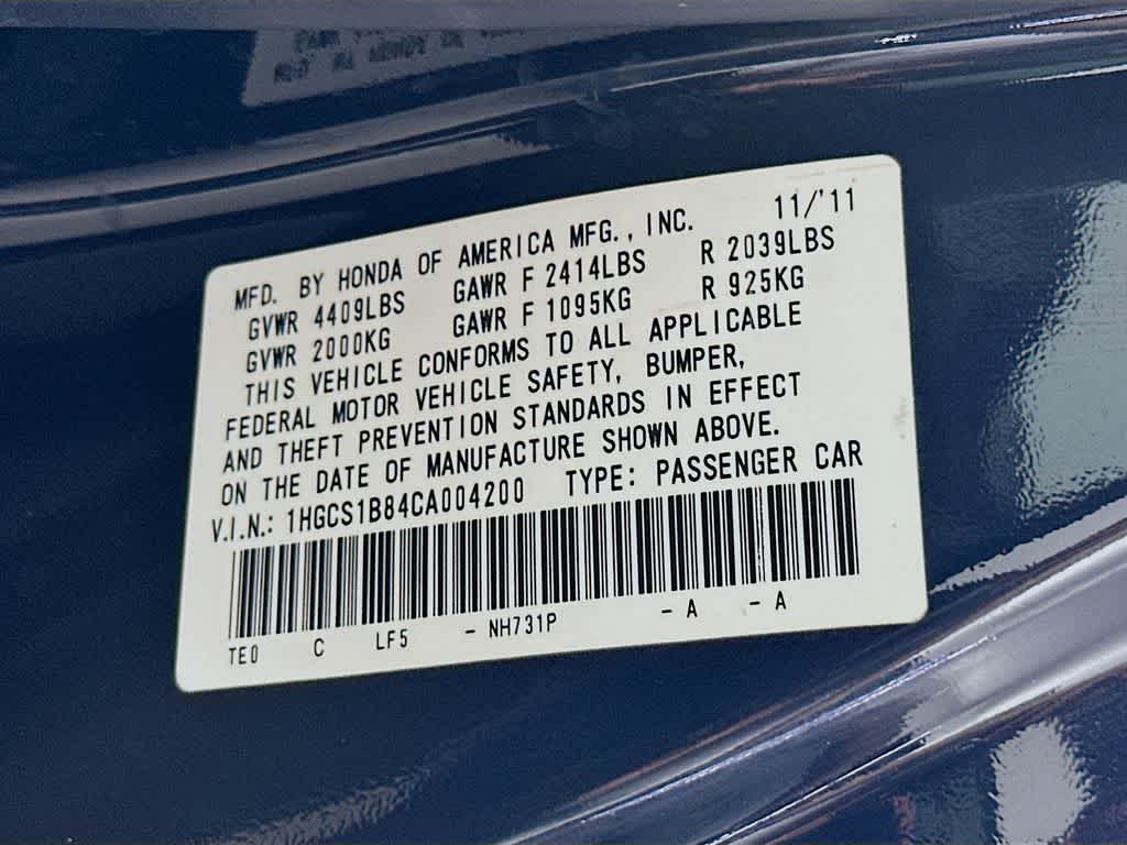 2012 Honda Accord Base