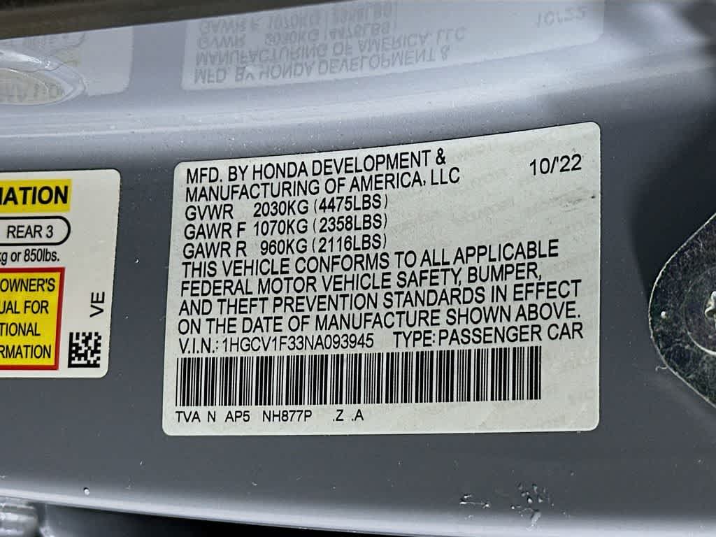 2022 Honda Accord Sport