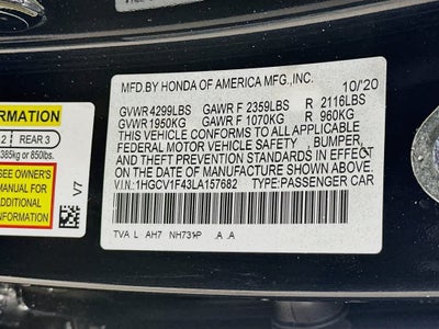 2020 Honda Accord Sedan EX