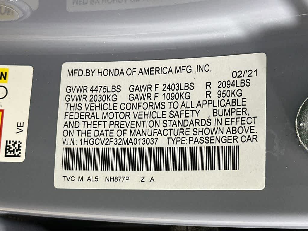 2021 Honda Accord Sedan Sport