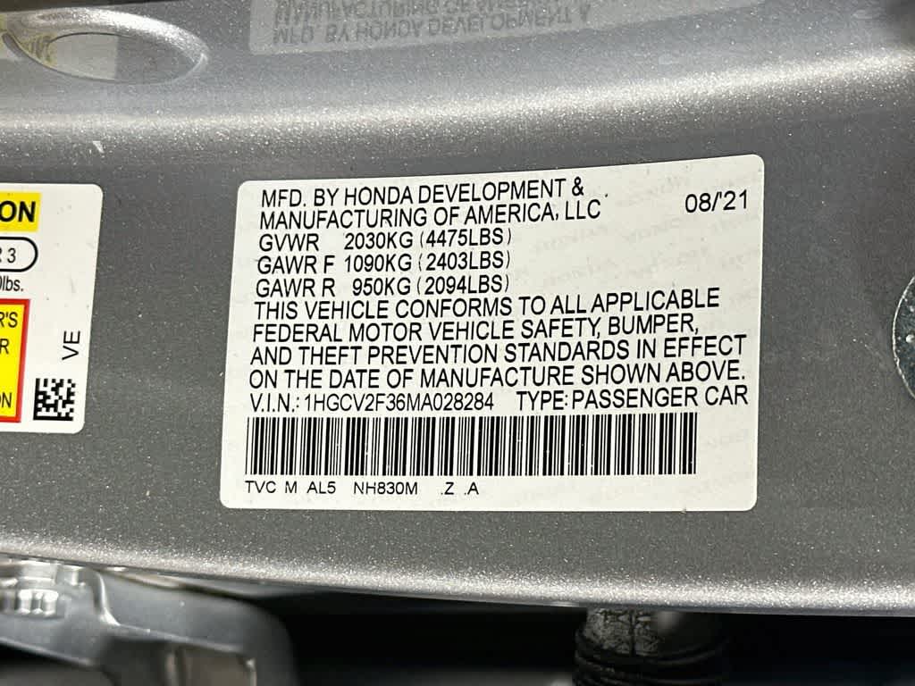 2021 Honda Accord Sedan Sport