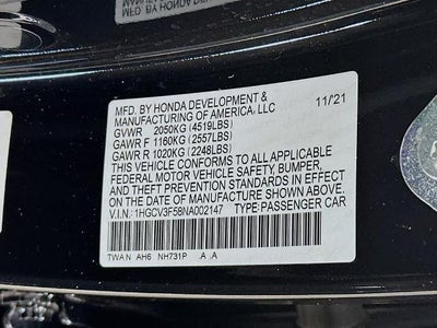 2022 Honda Accord Hybrid EX-L