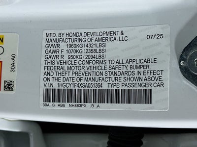 2025 Honda Accord SE