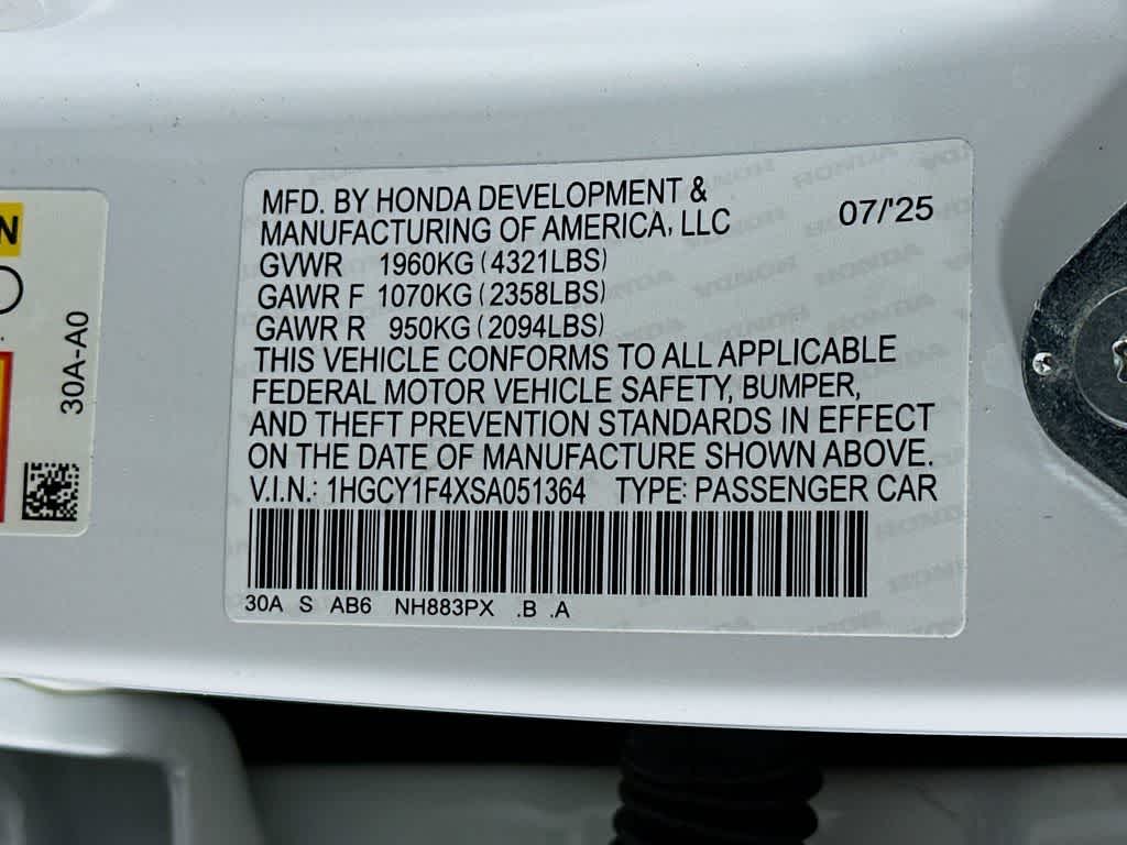 2025 Honda Accord SE