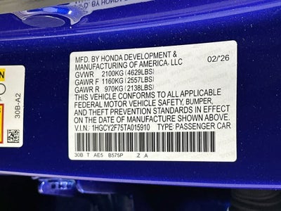 2026 Honda Accord Hybrid Sport-L