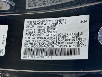 2024 Honda Accord Hybrid Sport-L