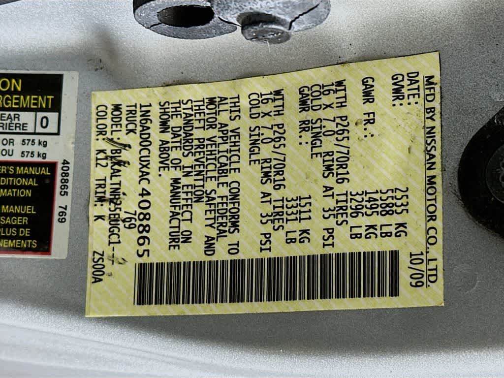 2010 Nissan Frontier SE