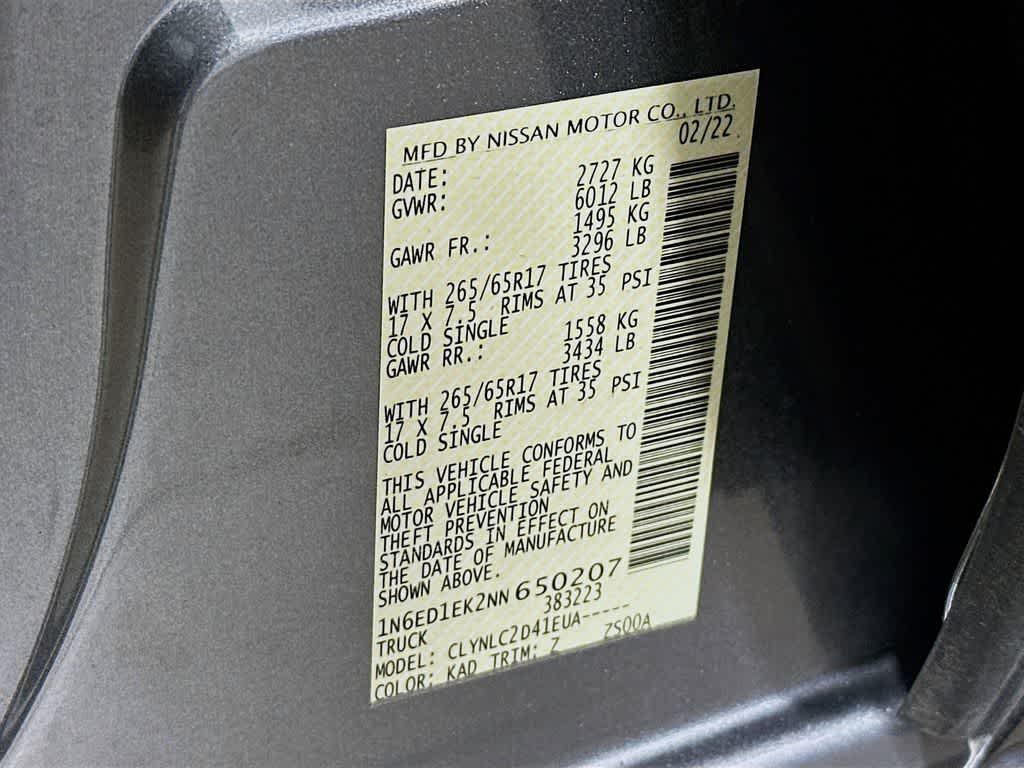 2022 Nissan Frontier SV