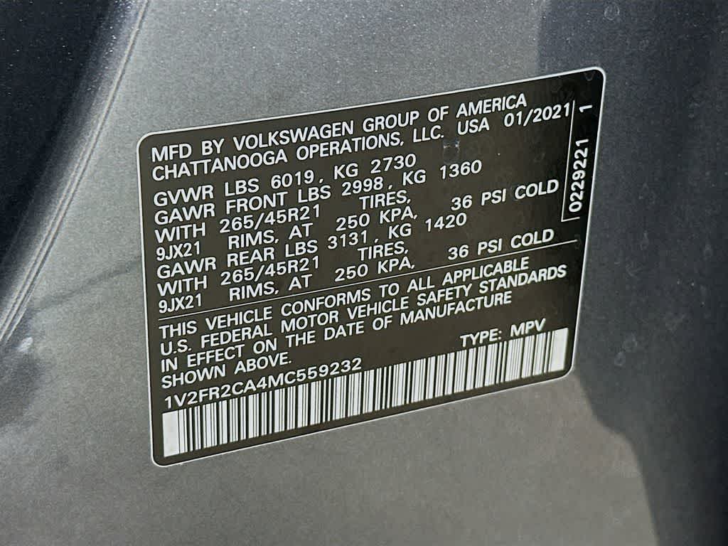 2021 Volkswagen Atlas 3.6L V6 SEL Premium R-Line