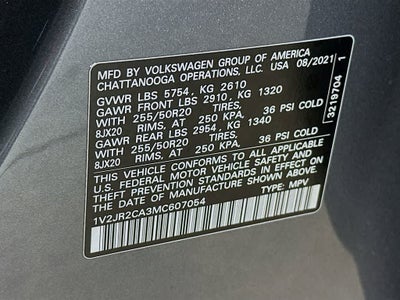 2021 Volkswagen Atlas 3.6L V6 SE w/Technology