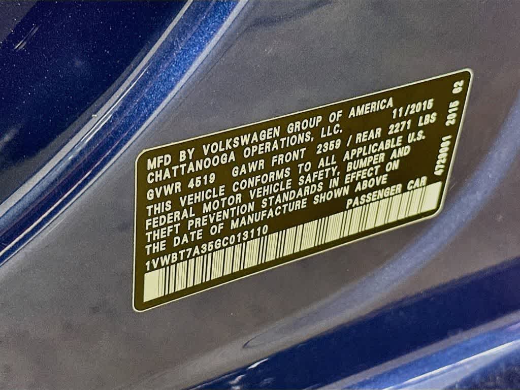 2016 Volkswagen Passat 1.8T SE w/Technology