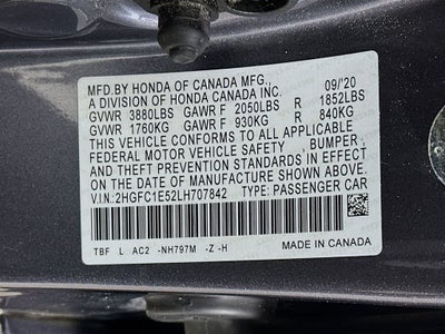 2020 Honda Civic Si Base