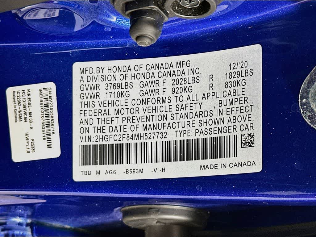 2021 Honda Civic Sedan Sport