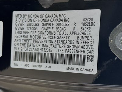 2020 Honda Civic Si Base