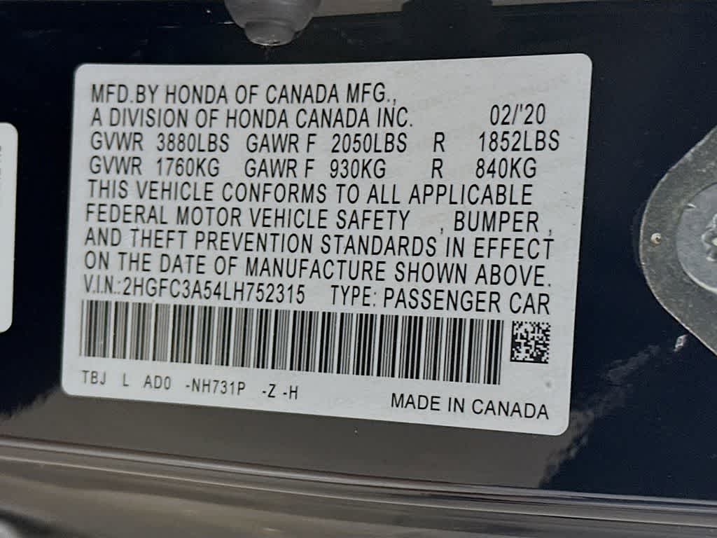 2020 Honda Civic Si Base