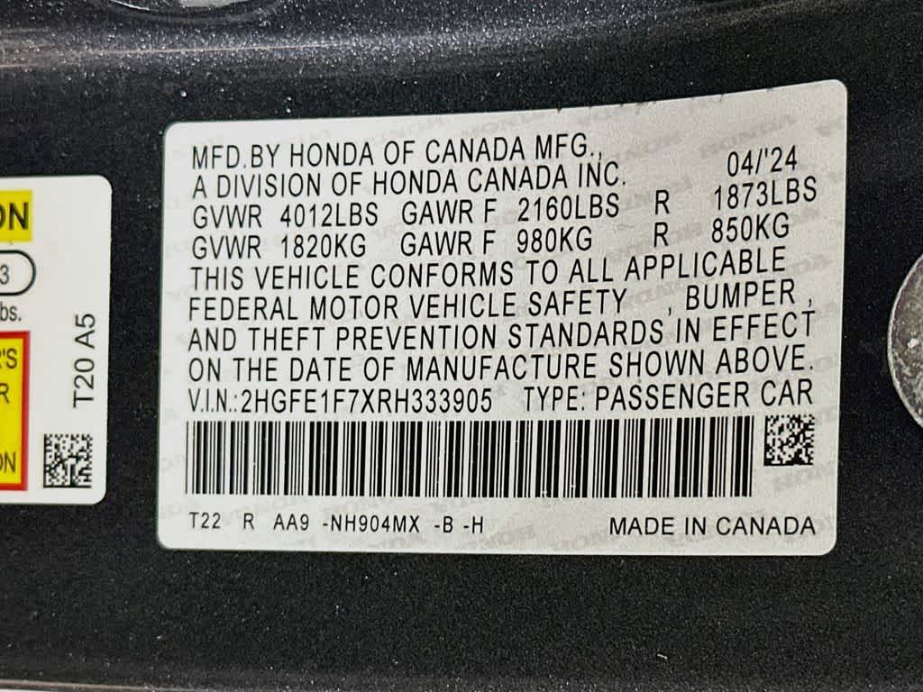 2024 Honda Civic EX