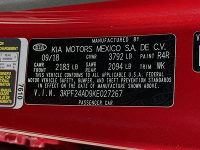 2019 Kia Forte LXS