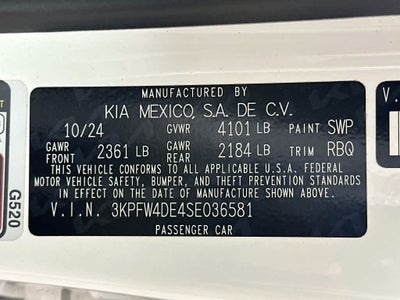 2025 Kia K4 GT-Line