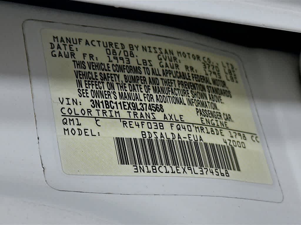 2009 Nissan Versa 1.8 S