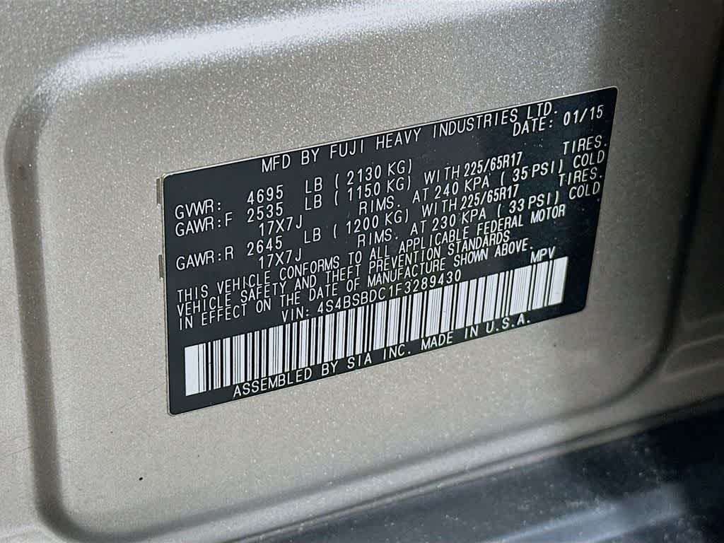 2015 Subaru Outback 2.5i Premium