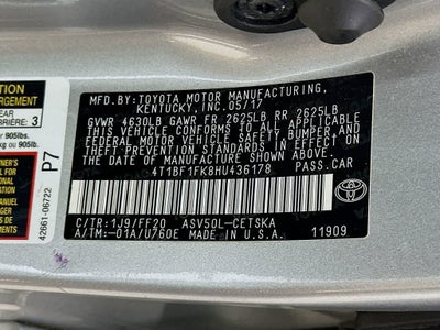2017 Toyota Camry SE