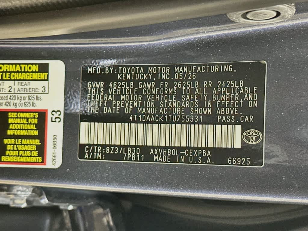 2026 Toyota Camry XSE