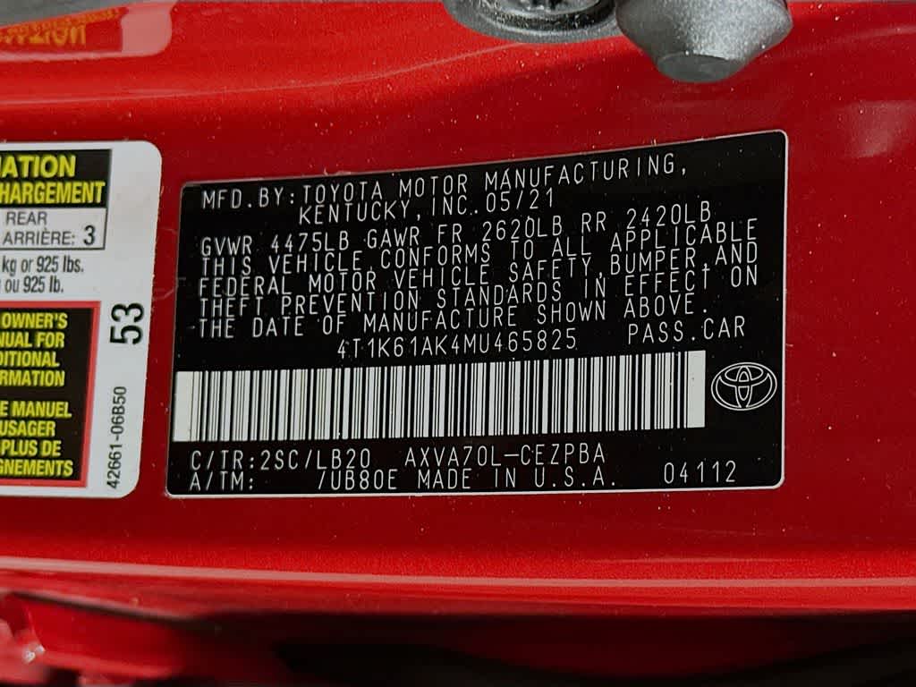 2021 Toyota Camry XSE