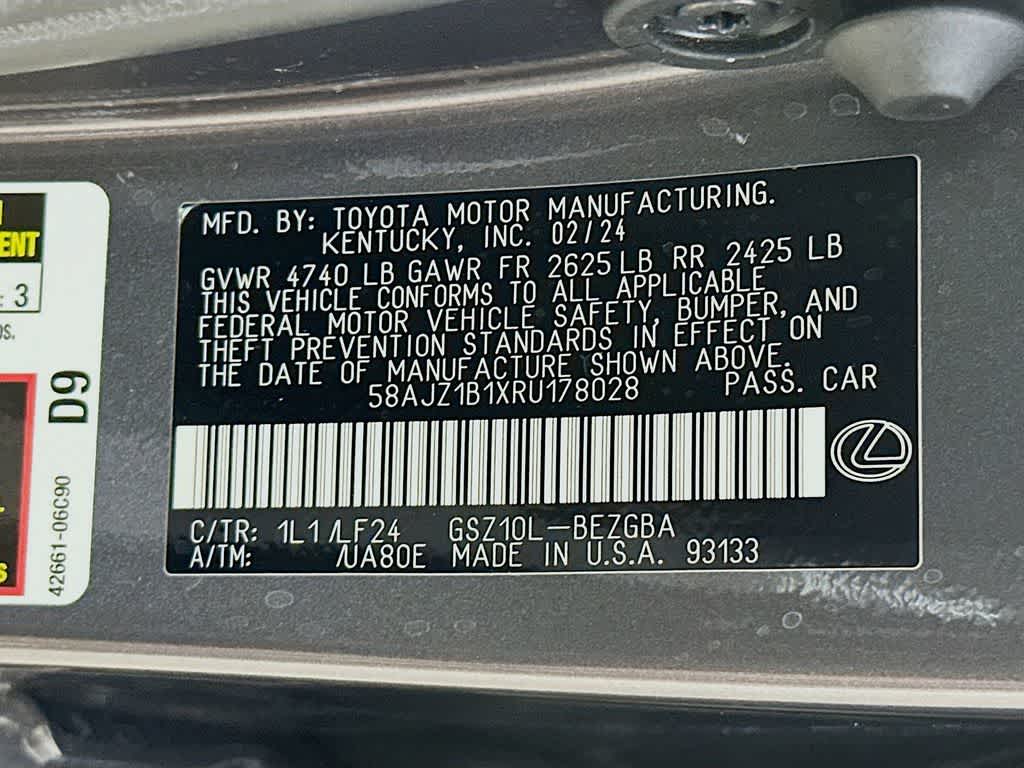 2024 Lexus ES 350 F SPORT Handling