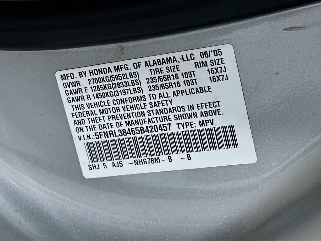 2005 Honda Odyssey EX