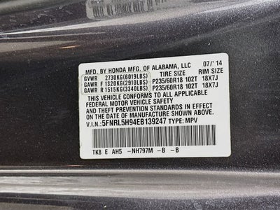 2014 Honda Odyssey Touring Elite