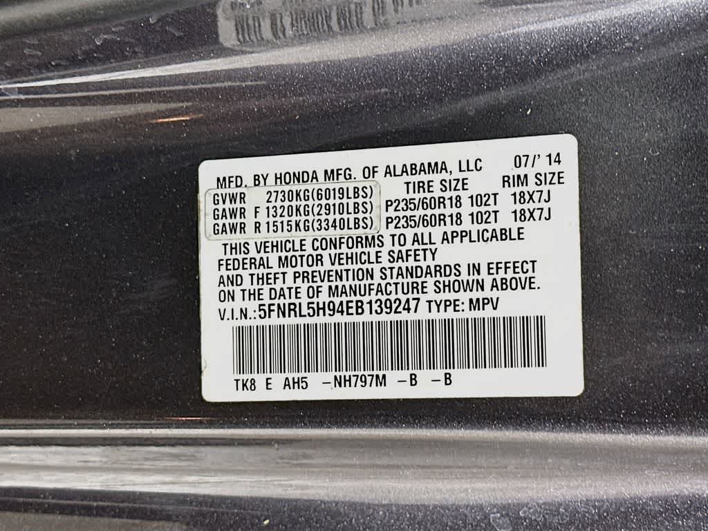 2014 Honda Odyssey Touring Elite