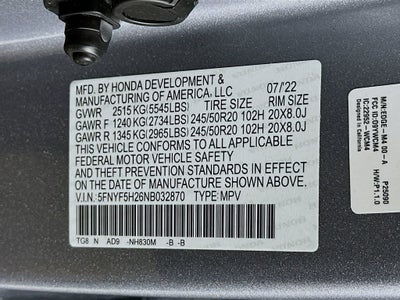 2022 Honda Pilot Special Edition