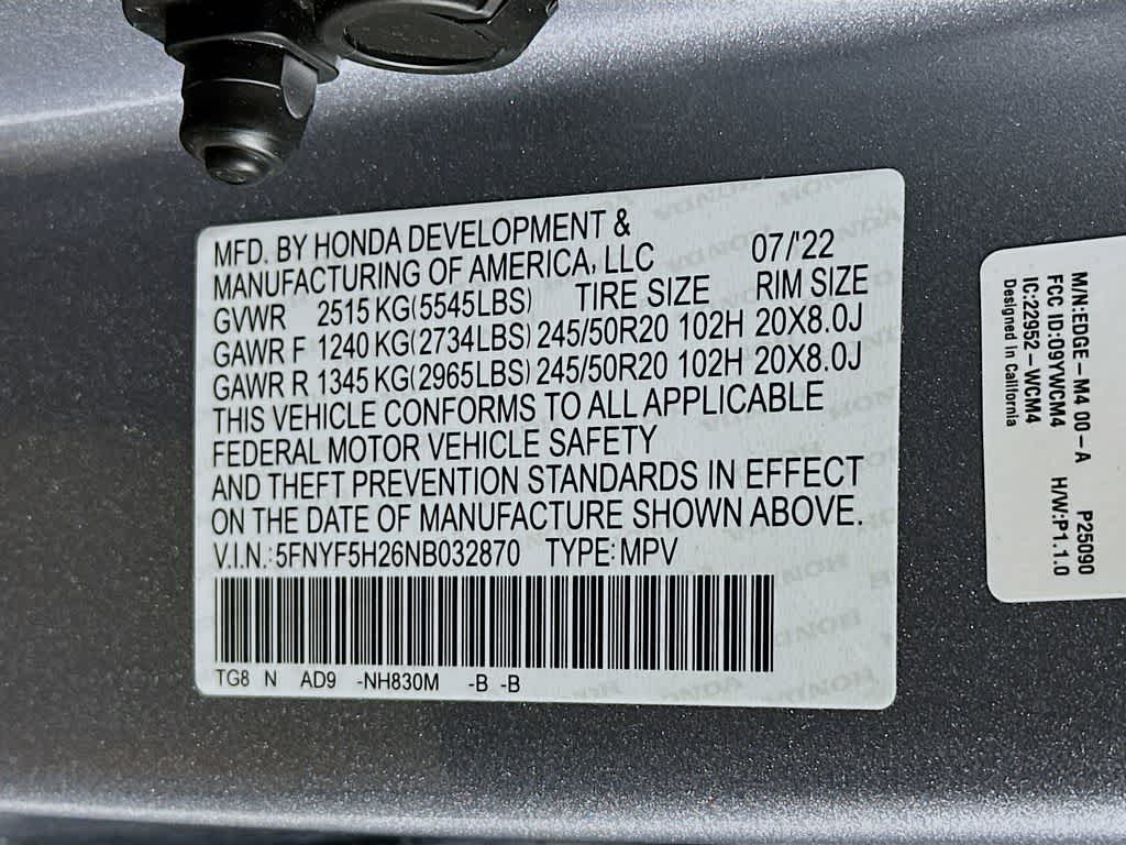 2022 Honda Pilot Special Edition